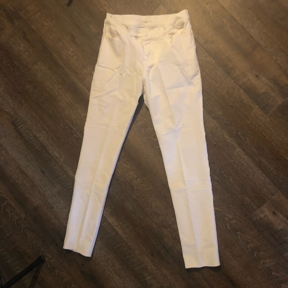 White soft copper key pants